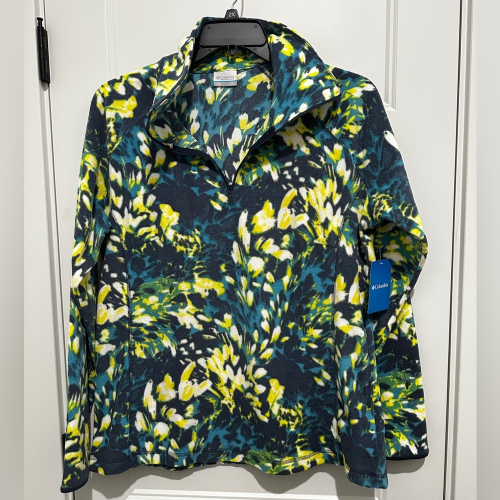 Columbia 1/2 Zip Arctic Air - Printed Fleece Pullover NWT